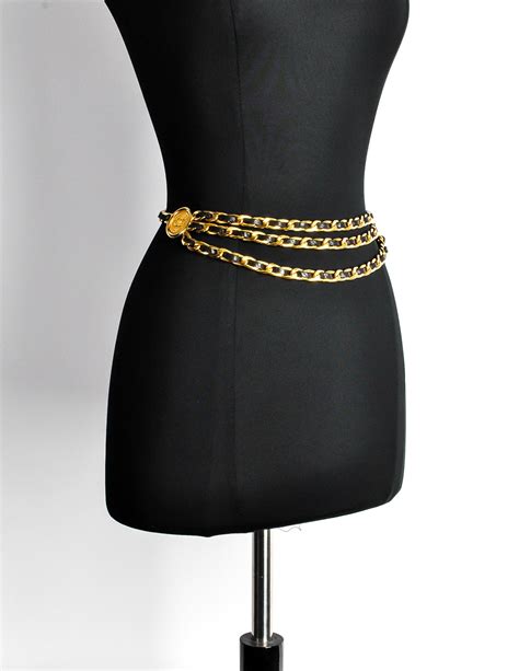 ideas of how to wear chanel gold chain belts|chanel gold chain belt dupe.